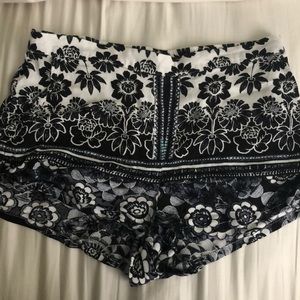 Black and white shorts by Kendall and Kylie
